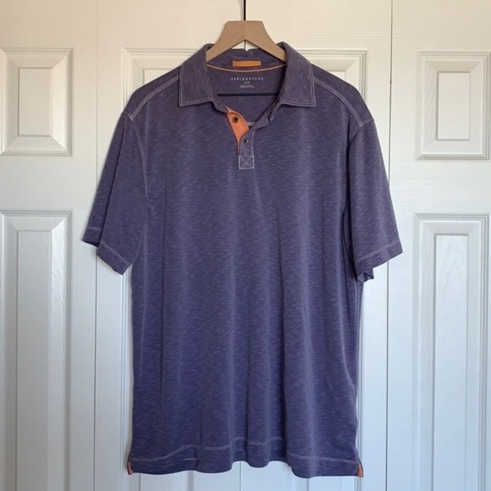 Sable & Stone Modal Heathered Purple Polo Men’s Sz XL